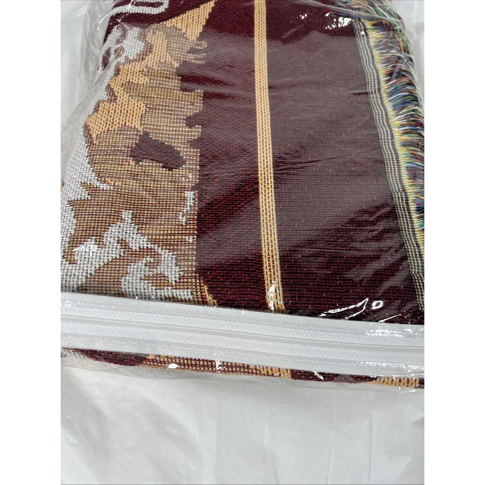 Mickey‎ Mouse Tapestry Woven Throw Blanket Walt Disney World Maroon 58